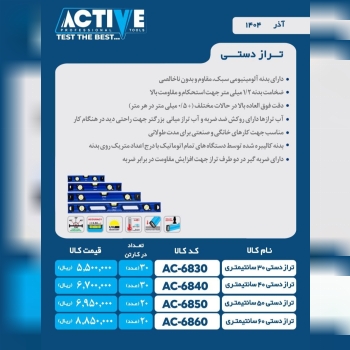 تراز بنایی ۳۰ سانت و ۴۰ سانت اکتیو ساخت چین موجود 