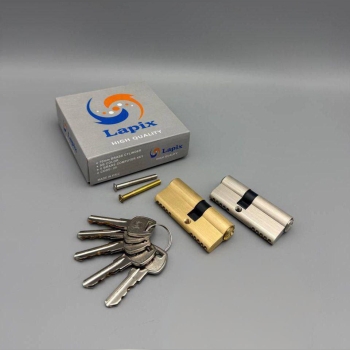  سیلندر 7 تمام برنجی دوشیار Lapix پنج کلید دوشیار /دارای ضمانت کلید و سیلندر تمام برنجیییی رنگ ساتن 