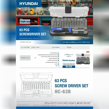 ست سر پیچ‌گوشتی هیوندای 