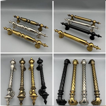  دستگیره های دوپیچ حیاطی جنس درجه یک ابکاری عالی/دارای ضمانت مدل رومی/عثمانی/صدفی لوکس ساتن/طلایی/مش