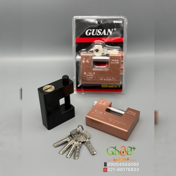  قفل کتابی ۹۴ فولادی وکیومی GUSAN مغزی برنجی ۵کلید کامپویتری بسته بندی وکیومی وزن سنگین رنگ : مشکی /