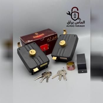  قفل حیاطی طرح ایزو تمام برنج آراد کلید-مغزی-زبانه