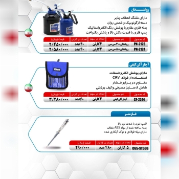 روغندان ۳۰۰ و ۵۰۰ سی سی و آلن کیفی شش پر میکا ساخت