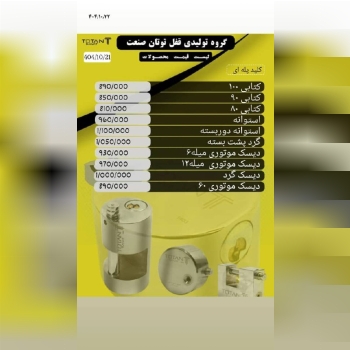لیست توتان صنعت با درصد تخفیف