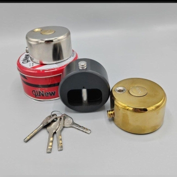  قفل گرد پشت بسته 80  NEW نیو بهترین کیفیت/باتضمین ضد اسید ضد برش رنگ کروم/طلایی/مشکی دارای 3 سال ضم