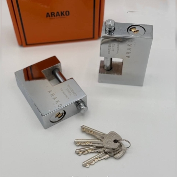  قفل کتابی دوشیار فولادی اراکو کلید دوشیار برنجی/م