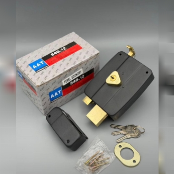  قفل حیاطی طرح کالی AAT مغزی-زبانه-دسته برنج⭐️ سنگ