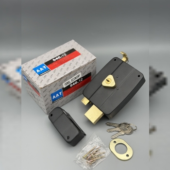  قفل حیاطی طرح کالی AAT مغزی-زبانه-دسته برنج⭐️ سنگ