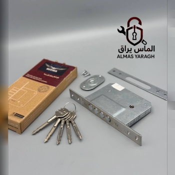  ⭐قفل چهارلول ریتما⭐ مغزی برنجی بدنه فولادی گالوان