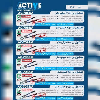 قیچی مفتول برهای اکتیو در تمامی سایزها موجود شد و آماده توزیع میباشد 