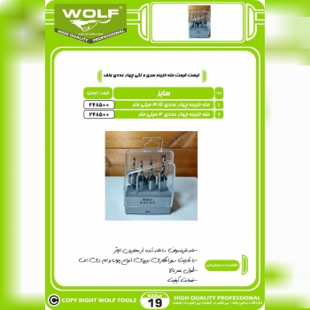 لیست ق.ی.م.ت محصولات برند #ولف 