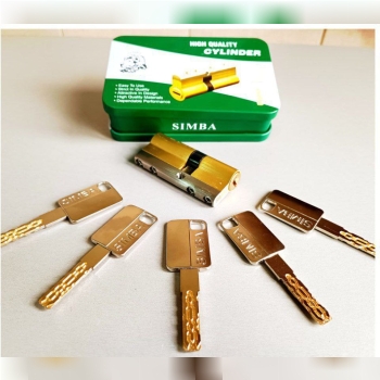  سیلندر 7 لوکس برنجی Simba 7 سانت کلید  شیاری تمام