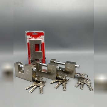  قفل کتابی وکیومی کلید ناودونی M کلید ناودانی مغزی برنجی بدنه فولادی ضخیم میله ضخیم کیفیت بسیار عالی