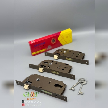 قفل ۶/۵ درب سپه زبانه برنجی آبکاری الکترو‌ استاتیک