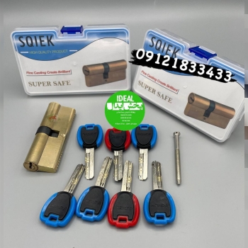 سیلندر ۹سانت ۴۵-۴۵تمام برنج کلید کارگری با جعبه پل