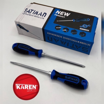  پیچ گوشتی ۱۵۰*۶ ضربه خور دوسو SATIMAN