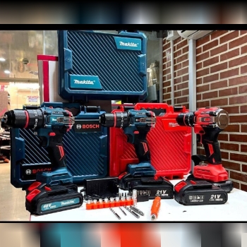 شارژی موتوربراشلس بالوازم ویه سری پیچ کوشتی اضافی 