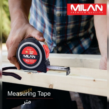 #متر اندازه‌گیری #میلان با بدنه ضدضربه و محکم از جنس ABS و روکش لاستیکی ضد ضربه می‌باشد. تیغه  این م