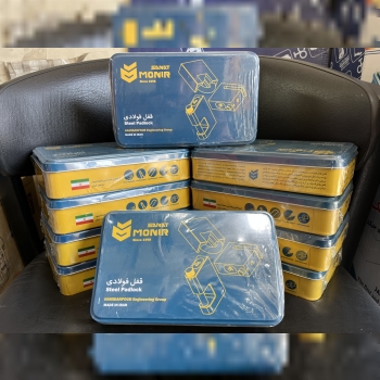 قفل دیسک‌ منیر قفل کتابی منیر قفل کابلی منیر m85 m110 قفل اویز منیر قفل حیاطی منیر سیلندر گلابی منیر