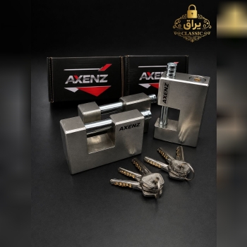  قفل کتابی  100 فولادی دوشیار AXENZ 