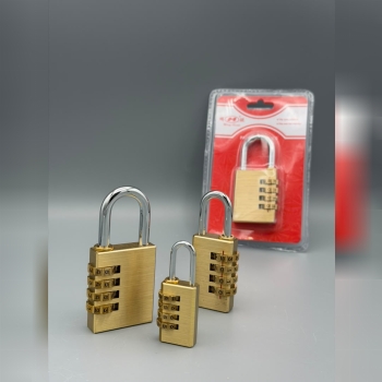  قفل آویز رمزی تمام برنجی M چهار رمز برنجی در سایز