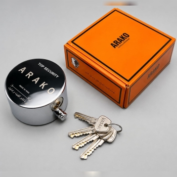  قفل گرد دوشیار فولادی اراکو کلید دوشیار برنجی/مغزی برنجی بی رقیب در کیفیت ضد اسید ضد برش دارای 3 سا