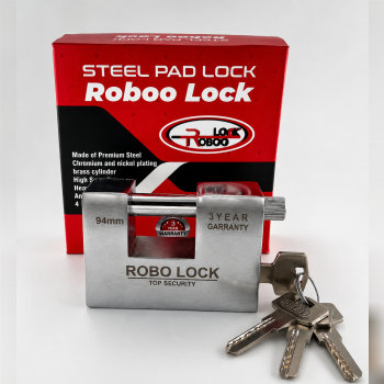  قفل کتابی  94 تمام فولادی ROBOO 5 کلید   برنجی مغ