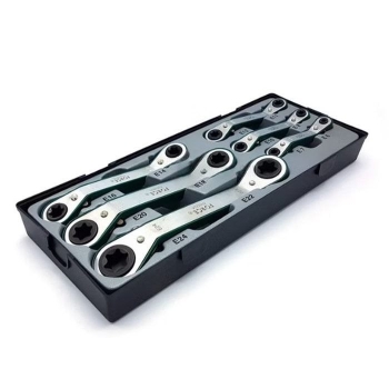 ست آچار دوسر رينگ ستاره اي جغجغه اي زاويه دار 6 عددی فورس کد 50617
