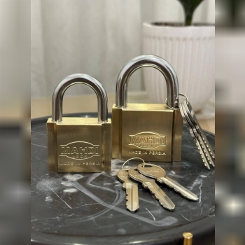 قفل اویز تمام برنج فنردار