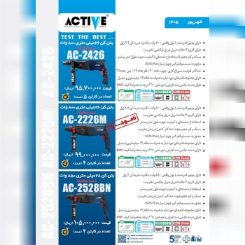 بتن کن های سه حالته اکتیو موجود شد و آماده توزیع میباشد
