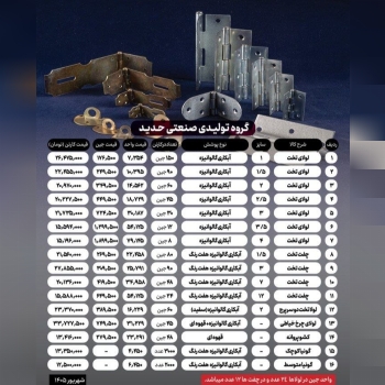 لیست قیمت جدید لولا تخت خدمت شما عزیزان
