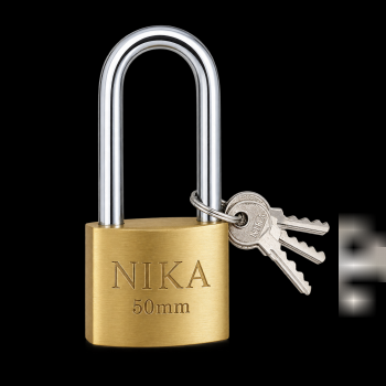 قفل آویز نیکا NIKA سایز ۵۰ میلی‌متر بلند بدنه فلزی مقاوم