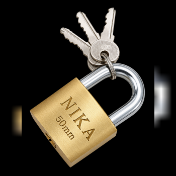 قفل آویز نیکا سایز ۵۰ کوتاه قفل فلزی مقاوم NIKA