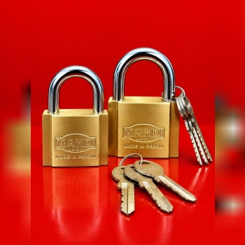 قفل اویز تمام برنج فنردار