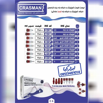 لیست کوپلینگ و دنباله باد کراسمن CRASMAN
