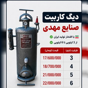  لیست دیگ کاربیت صنایع مهدی