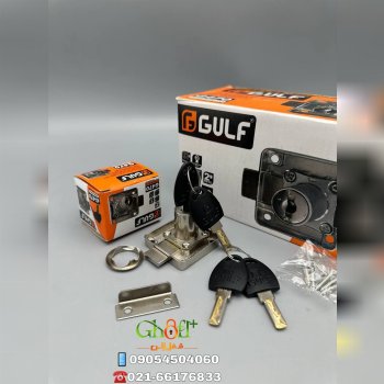  قفل کمدی MDF شیار ماری GULF کلید شیار ماری برنجی ه مراه با پیچ و مقابلی کیفت عالی مت بسیار مناسب در