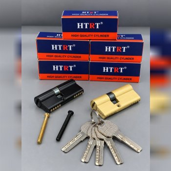  سیلندر 7 سانت زینک HTRT پنج کلید بلند/ ساچمه برنجی کیفیت عالی ساتن طلایی مشکی کارتن 150 عددی قیمت د