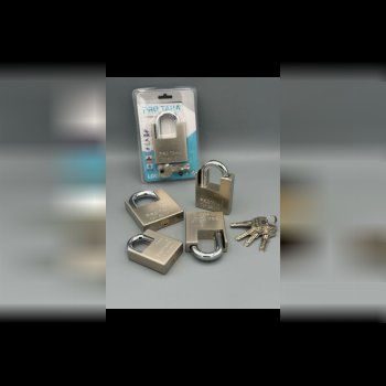  قفل آویز تمام فولادی گاردار پروطاها سایز 50=70 کلید ناودانی با امنیت بالا مغزی برنجی کارتن 48 عددی 