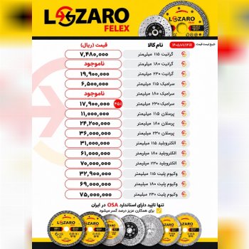  ‎ محصولات لازارو در حال پخش میباشد بهترین قیمت بازار را از ما بخواهید ‎سود کمتر+فروش بیشتر=رضایت مش