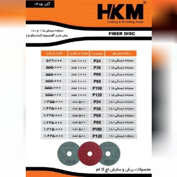 سنباده دیسکی قرمز(آلومینیوم اکساید)